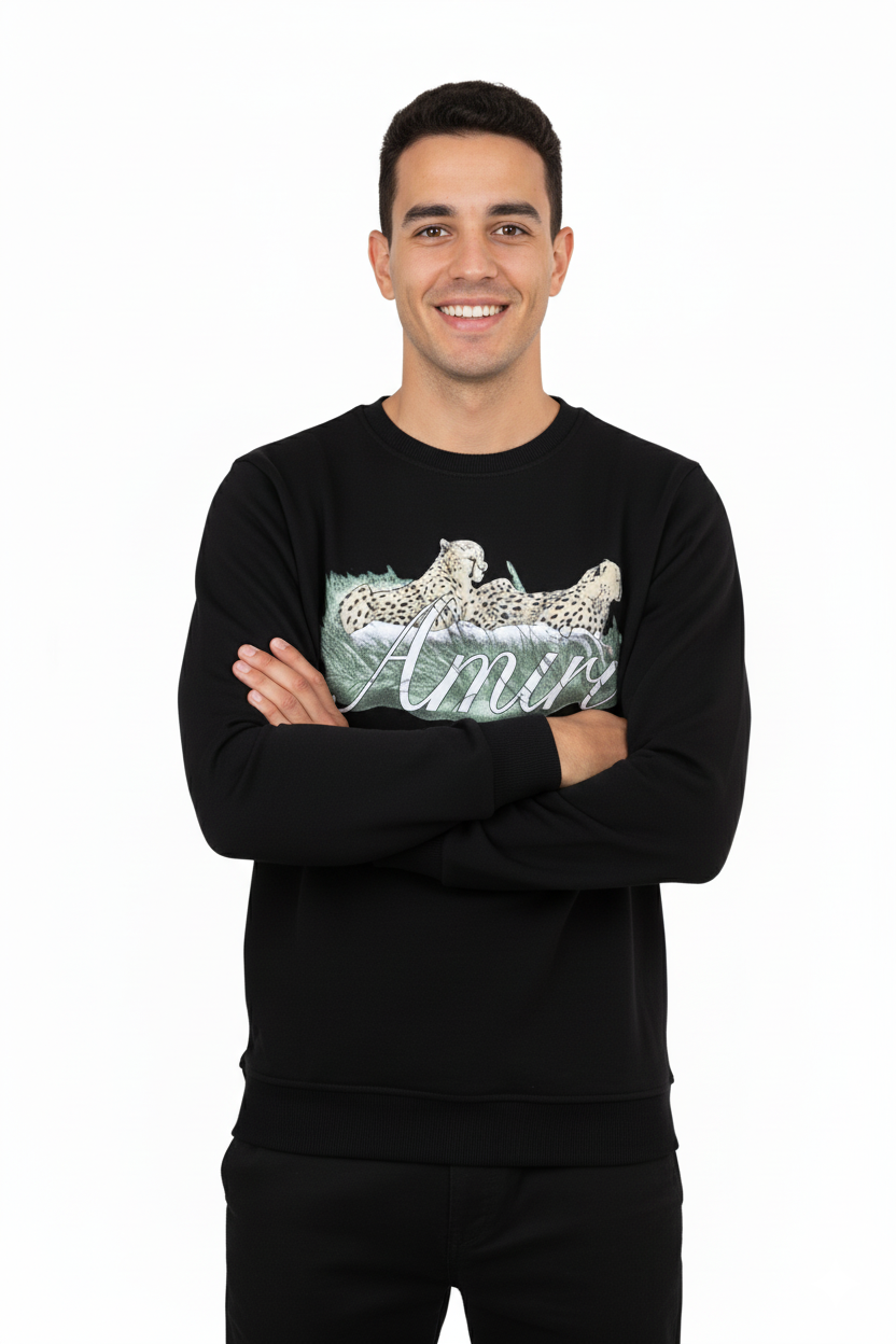 Oppland Erkek Sweatshirt Regular Fit Pamuklu Kumaş iki iplik Baskılı OPES26AMRMOD15